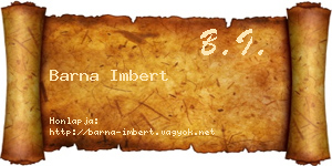 Barna Imbert névjegykártya
